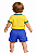 Uniforme Bebê do Brasil Amarelo Camisa e Shorts Torcida Baby - Imagem 2