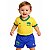 Uniforme Bebê do Brasil Amarelo Camisa e Shorts Torcida Baby - Imagem 1
