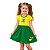 Vestido Infantil Brasil Verde e Amarelo Torcida Baby - Imagem 1