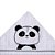 Toalha De Banho Soft Capuz Bordado Panda Papi - Imagem 3