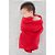 Manta Bebê Tricot Com Forro De Malha Vermelha Papi - Imagem 3