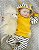 Roupa Bebê Conjunto Amarelo Capuz Com Orelhinhas Listrado - Imagem 5