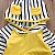Roupa Bebê Conjunto Amarelo Capuz Com Orelhinhas Listrado - Imagem 3