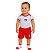 Kit Conjunto Bebê São Paulo Com Body Shorts e Meia Oficial - Imagem 1