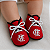 Sapatinho Chuteirinha Bebê Flamengo Vermelha Oficial - Imagem 1