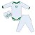 Kit Bebê Palmeiras Branco Longo 3 Pçs Torcida Baby - Imagem 1