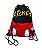 Mochila Saco Mickey - Disney Preto e Vermelho 40cm - Imagem 1