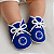 Sapatinho Chuteirinha Bebê Cruzeiro Azul Oficial - Imagem 1