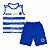 Conjunto Infantil Cruzeiro Regata e Shorts Listras Oficial - Imagem 2
