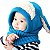 Touca Gorro Cachecol Bebê Infantil Cobre Orelhas Azul - Imagem 2