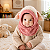 Touca Gorro Cachecol Bebê Infantil Cobre Orelhas Rosa - Imagem 1