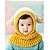Touca Gorro Cachecol Bebê Infantil Cobre Orelhas Amarelo - Imagem 3