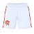Shorts Flamengo Bebê Infantil Juvenil Branco Oficial - Imagem 1