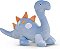 Pelúcia Infantil Baby Dinossauro Azul Zip Toys 40 cm - Imagem 1