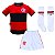 Uniforme Infantil Flamengo Shorts e Meião Branco Oficial - Imagem 1