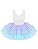 Vestido Infantil Ballet Tutu Lantejoulas Azul/Lilás - Imagem 2