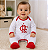 Macacão Bebê Longo Flamengo 100% Algodão Oficial - Imagem 1