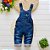 Jardineira Jeans Azul Infantil Feminina Com Suspensórios - Imagem 2