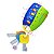Brinquedo Controle Remoto Musical Com Chaves Colorido - Imagem 1