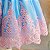 Vestido Infantil Luxo Rosa e Azul Festa Casamentos Batizados - Imagem 6