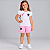 Conjunto Infantil Botafogo Feminino Branco e Rosa Oficial - Imagem 1