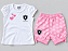 Conjunto Infantil Botafogo Feminino Branco e Rosa Oficial - Imagem 3