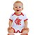 Macacão Bebê Flamengo Manga Curta 100% Algodão Oficial - Imagem 1