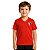 Camiseta Infantil São Paulo Vermelha Gola V Oficial - Imagem 1