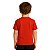 Camiseta Infantil São Paulo Vermelha Gola V Oficial - Imagem 2