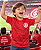 Camiseta Internacional Infantil Rajada Vermelha Oficial - Imagem 1