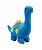 Pelúcia Bebê Dinossauro Azul Bordado 21cm - Imagem 1