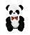 Ursinho Panda Pelúcia Sentado com Gravata Borboleta 23cm - Imagem 1