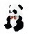 Ursinho Panda Pelúcia Sentado com Gravata Borboleta 23cm - Imagem 3