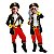 Fantasia Infantil Pirata Capitão Jack Completa Com 8 Peças - Imagem 2