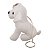 Chaveiro Cachorro Pelúcia Branco Com Laço 11cm - Imagem 3