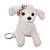 Chaveiro Cachorro Pelúcia Branco Com Laço 11cm - Imagem 1