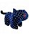 Pelúcia Gato Azul Pintas Brancas 30cm - Imagem 1