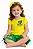 Conjunto Infantil Brasil Feminino Uniforme Seleção - Imagem 3
