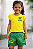 Conjunto Infantil Brasil Feminino Uniforme Seleção - Imagem 2