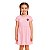 Vestido Infantil Vitória Canelado Rosa Torcida Baby - Imagem 1
