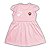 Vestido Infantil Vitória Canelado Rosa Torcida Baby - Imagem 2