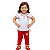 Conjunto Infantil Internacional Feminino Camisa Polo e Calça - Imagem 1