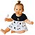 Body Vestido Bebê Santos Mascote Baleia Oficial - Imagem 1