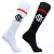 Kit 2 Pares de Meião Flamengo Infantil Juvenil Branco/Preto - Imagem 1
