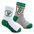 Kit 2 Pares de Meia Palmeiras Bebê Cinza e Branco Oficial - Imagem 1