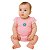 Body Bebê Palmeiras Rosa Manga Curta Oficial - Imagem 1