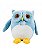 Coruja de Pelúcia Azul Patas Amarelas 18cm - Imagem 1