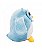 Coruja de Pelúcia Azul Patas Amarelas 18cm - Imagem 2
