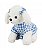 Cachorrinha Poodle de Pelúcia Vestido Azul 23cm - Imagem 4