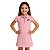 Vestido Infantil São Paulo Campeoníssimo Rosa Oficial - Imagem 1